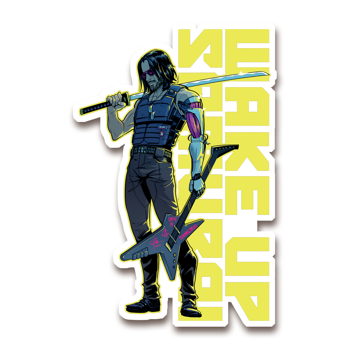 Wake Up Samurai Sticker